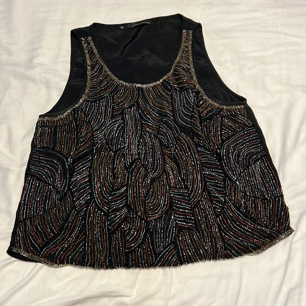 Beautiful beaded PJK Patterson J. Kincaid sleeveless top size M